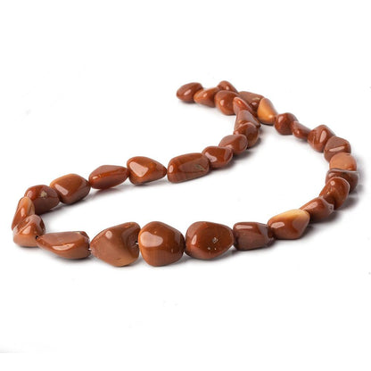 10x8-14x11mm Mexican Brown Fire Opal plain nugget beads 18 inch 32 pieces