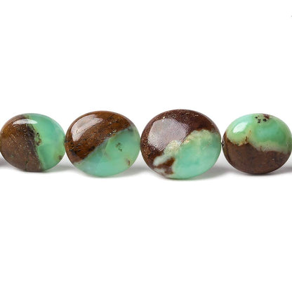 10x8-14x12mm Chrysoprase and Iron Ore Matrix plain nugget beads 18 inch 41 pieces A