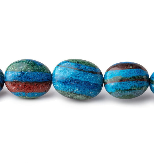 10x8-15x12mm Rainbow Calsilica Plain Oval Beads 16 inch 35 pieces