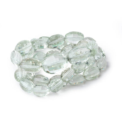 10x8-16.5x13mm Prasiolite Faceted Oval Beads 18 inch 38 pieces