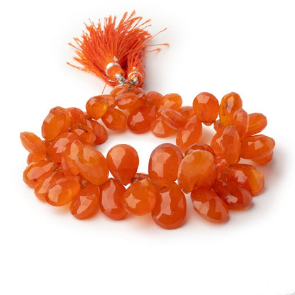 10x8-19x12mm Carnelian Faceted Pear Beads 8 inch 56 pieces