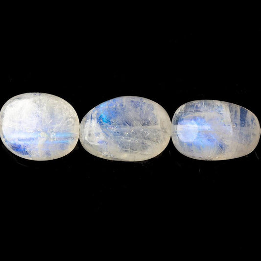 10x8-21x15mm Rainbow Moonstone Plain Nugget Beads 18 inches 35 pcs AAA