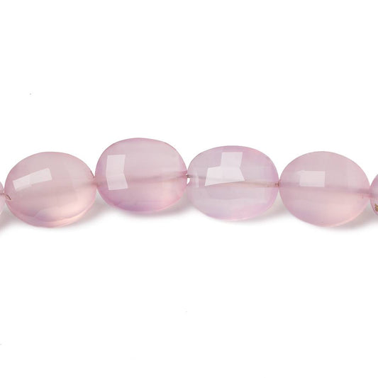 10x8mm-13x10mm Pink Lilac Chalcedony Faceted Oval Beads 8 inch 18 pieces