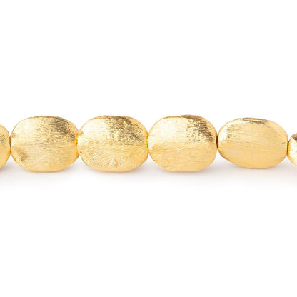10x8mm 22kt Gold Plated Copper Brushed Oval 8 inch 20 Beads