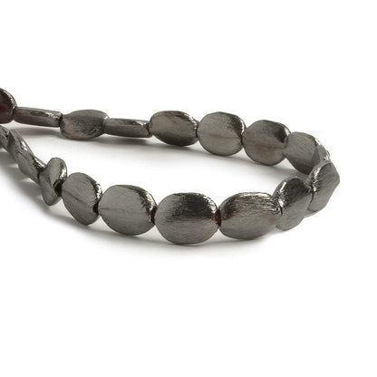 10x8mm Black Gold plated Brushed Oval Beads 8 inch 20 pieces
