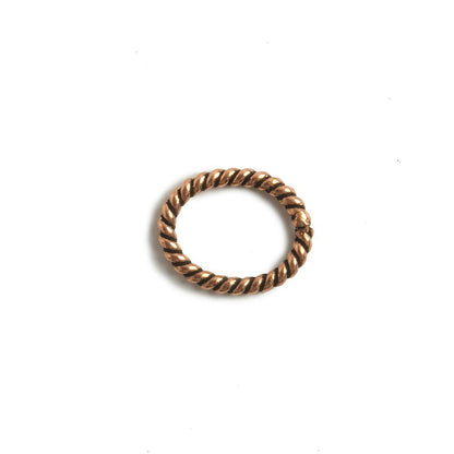 10x8mm Copper Twisted Oval Jump Ring Set of 50 pieces