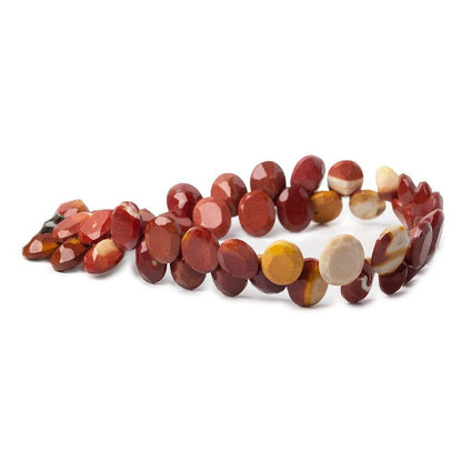 10x8mm Moukaite Jasper Top Drilled Oval Beads 8.5 inch 44 pieces