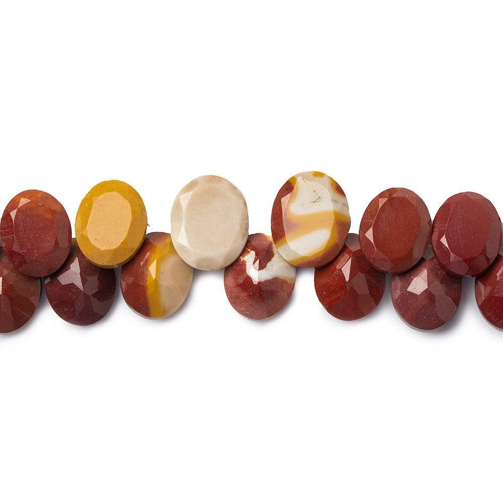 10x8mm Moukaite Jasper Top Drilled Oval Beads 8.5 inch 44 pieces