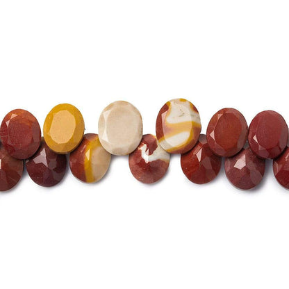 10x8mm Moukaite Jasper Top Drilled Oval Beads 8.5 inch 44 pieces