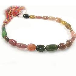 10x8mm Multi Color Tourmaline Tumbled Nugget