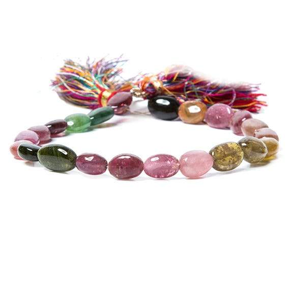 10x8mm Multi Color Tourmaline Tumbled Nugget