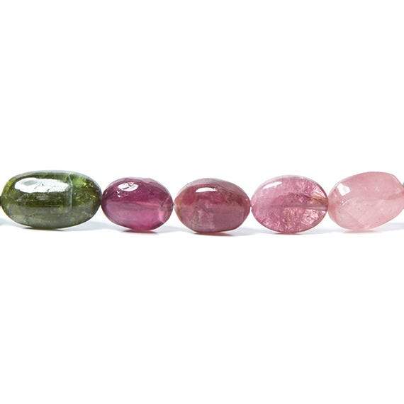 10x8mm Multi Color Tourmaline Tumbled Nugget