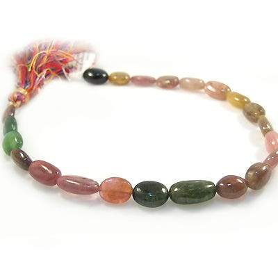 10x8mm Multi Color Tourmaline Tumbled Nugget