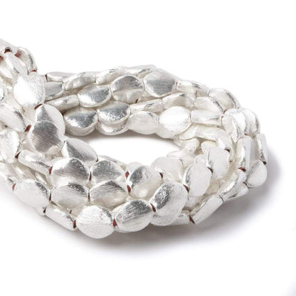 10x8mm Sterling Silver Plated Copper Brushed Oval 8 inch 22 pcs