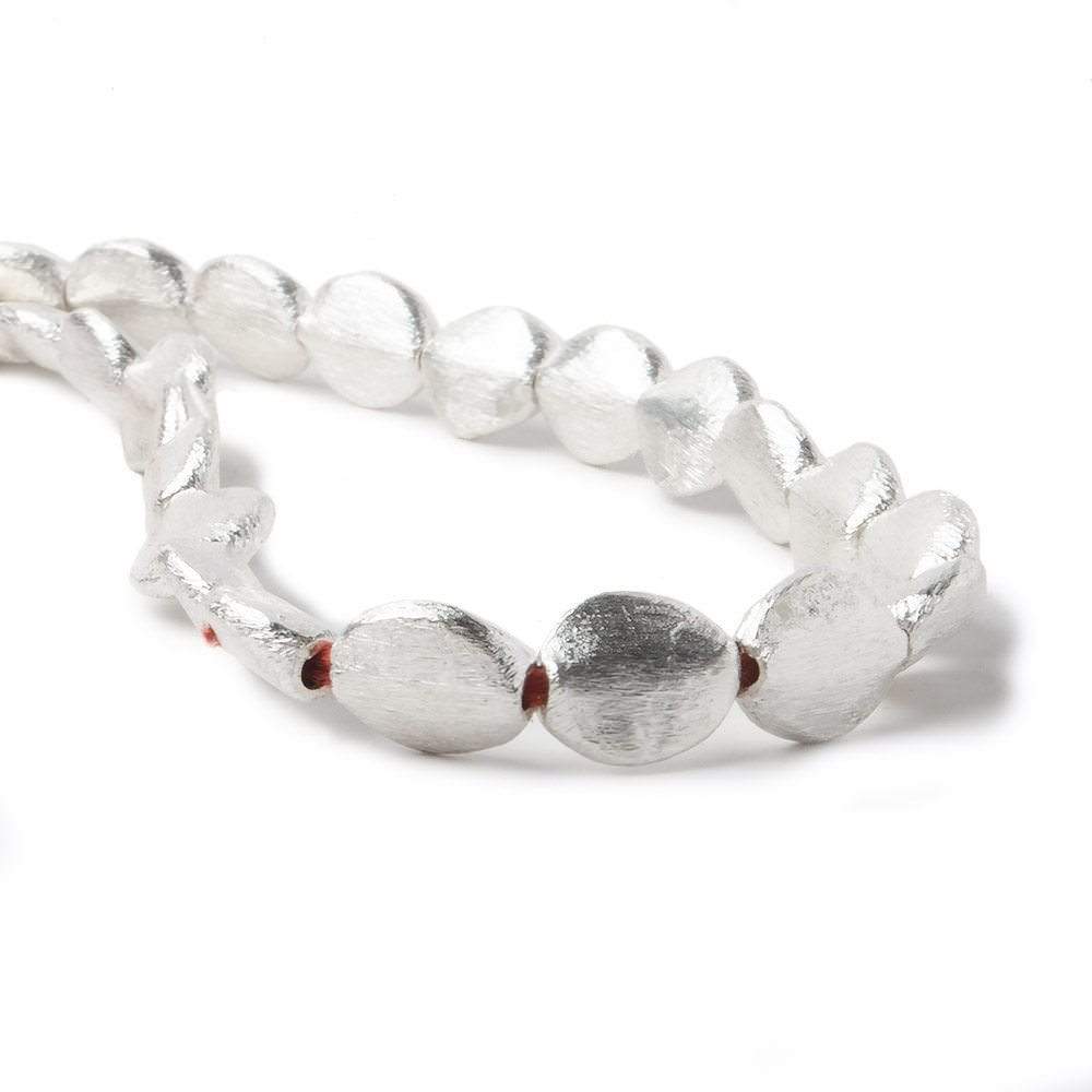 10x8mm Sterling Silver Plated Copper Brushed Oval 8 inch 22 pcs