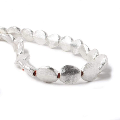 10x8mm Sterling Silver Plated Copper Brushed Oval 8 inch 22 pcs