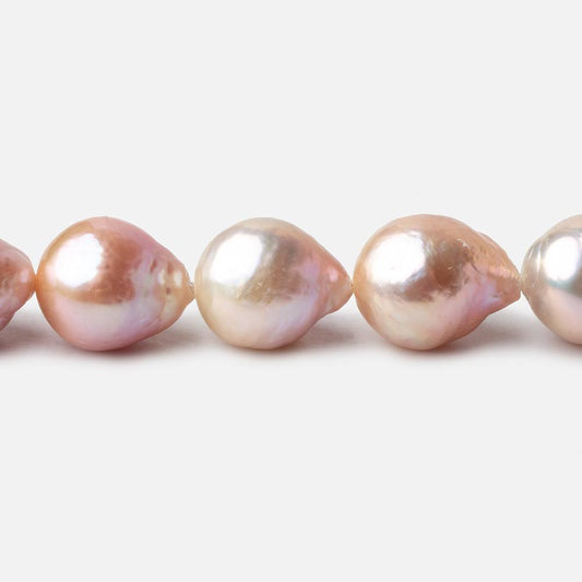 10x9-10x13mm Tri Color Baroque Freshwater Pearls 16 inch 33 pieces AA grade