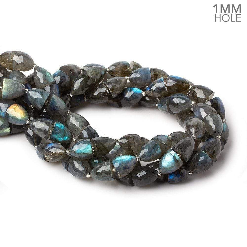 10x9-12x11mm Labradorite Faceted Cones large hole beads 32 pieces AA