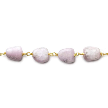10x9-12x9mm Kunzite plain nugget Vermeil Chain by the foot