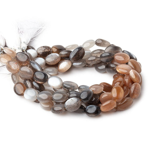 10x9-13x9mm Sunstone & Moonstone Plain Oval Beads 8.5 inch 18 pieces