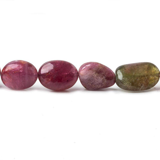 10x9-16x8mm Multi Color Tourmaline Plain Nuggets 14 inch 28 beads