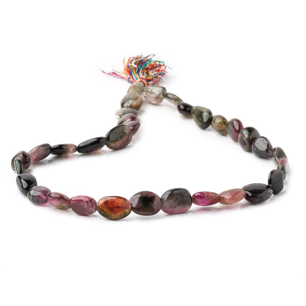 10x9-18x9mm Multi Color Tourmaline Plain Nugget Beads 16 inch 30 pieces