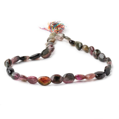 10x9-18x9mm Multi Color Tourmaline Plain Nugget Beads 16 inch 30 pieces