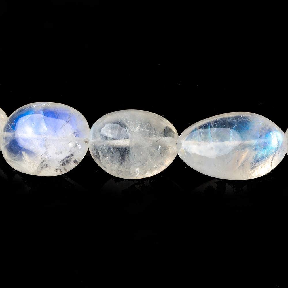 10x9-20x11mm Rainbow Moonstone plain nugget Beads 18 inch 31 pieces