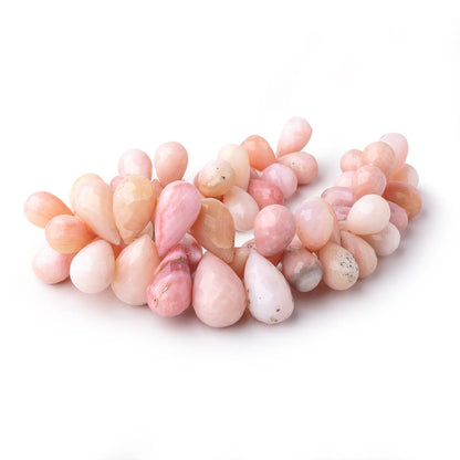 10x9-23x12mm Pink Peruvian Opal Faceted Tear Drop Beads 7.5 inch 60 pieces