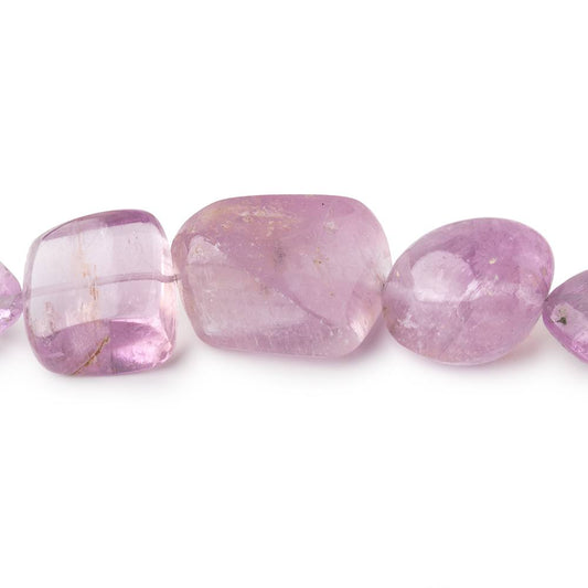 10x9-23x15mm Kunzite plain nuggets 18 inch 34 beads