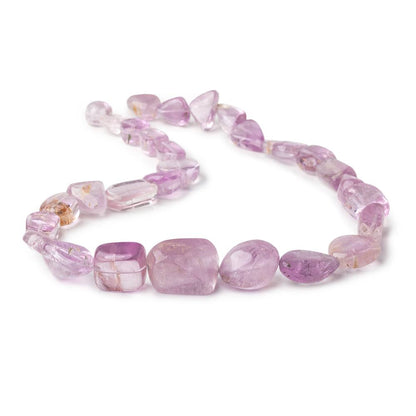 10x9-23x15mm Kunzite plain nuggets 18 inch 34 beads
