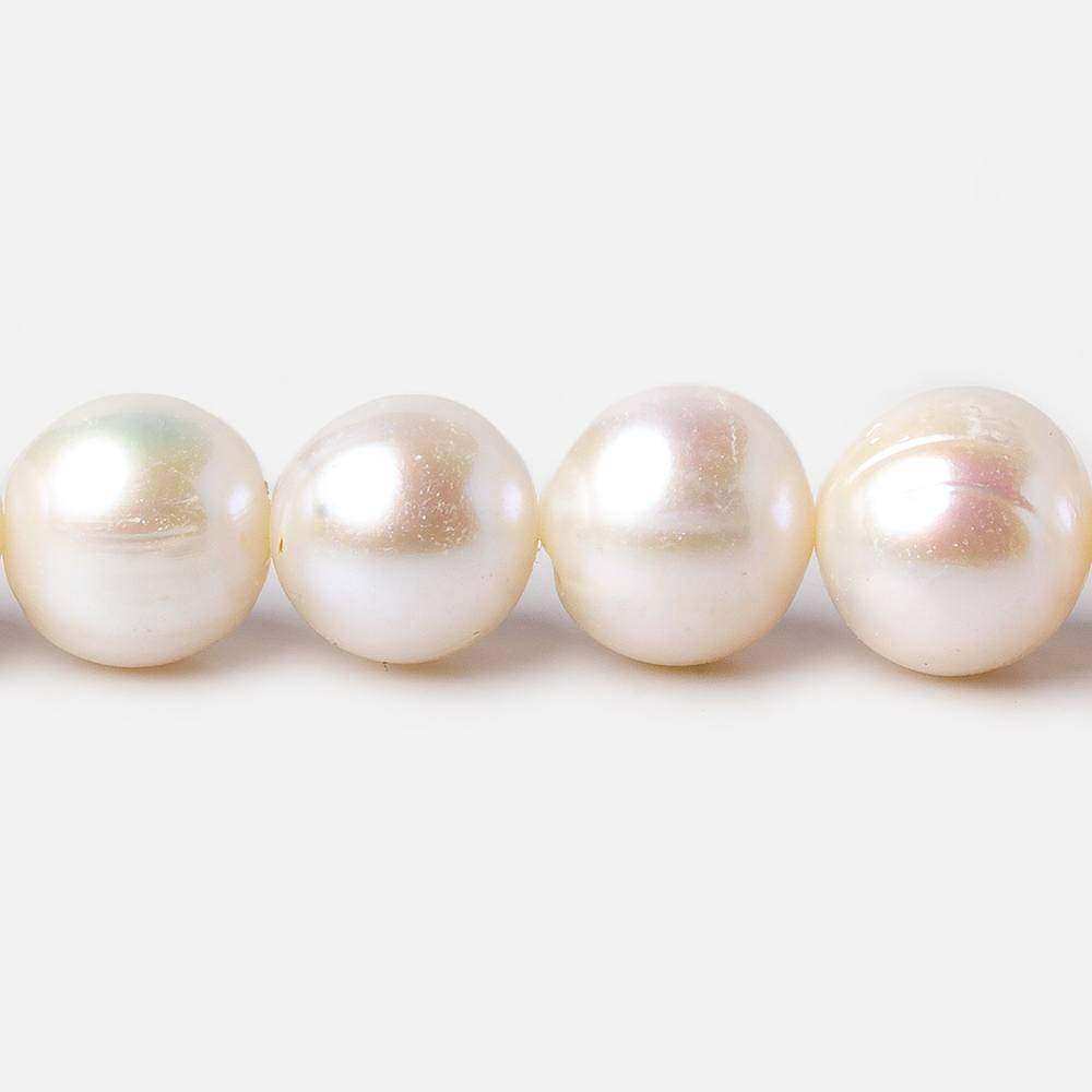 10x9.5mm Cream Off Round Freshwater Pearls 16 inch 46 pieces AA