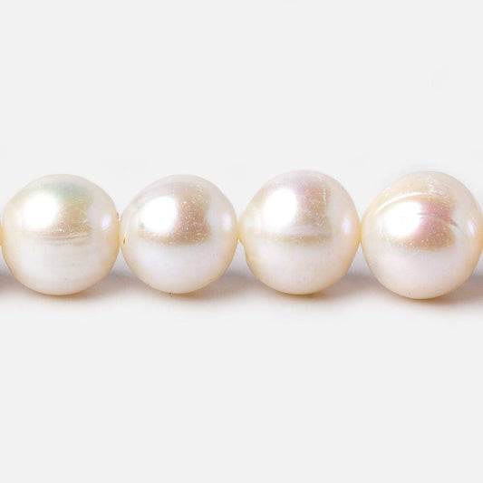 10x9.5mm Cream Off Round Freshwater Pearls 16 inch 46 pieces AA