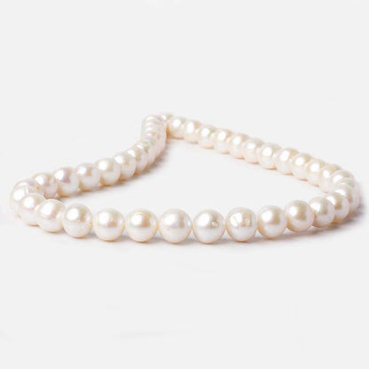 10x9.5mm Cream Off Round Freshwater Pearls 16 inch 46 pieces AA