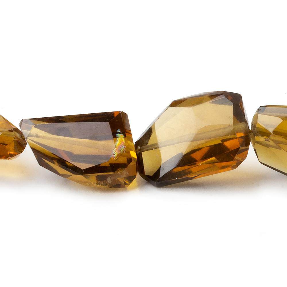 10x9mm-22x16mm Whiskey Quartz angular faceted nuggets 16 inch 22  beads AAA