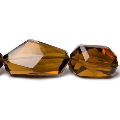 10x9mm-22x16mm Whiskey Quartz angular faceted nuggets 16 inch 22  beads AAA