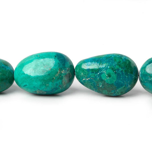 10x9x7-20x13x11mm Chrysocolla plain nugget beads 20 inches 33 pieces AA