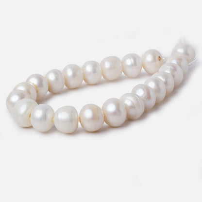 11-11.5mm Off White Ringed Baroque Large Hole pearls 8 inch 20 pieces