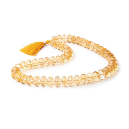 9-11mm Citrine Faceted Rondelle Beads 16 inch 58 pieces AAA