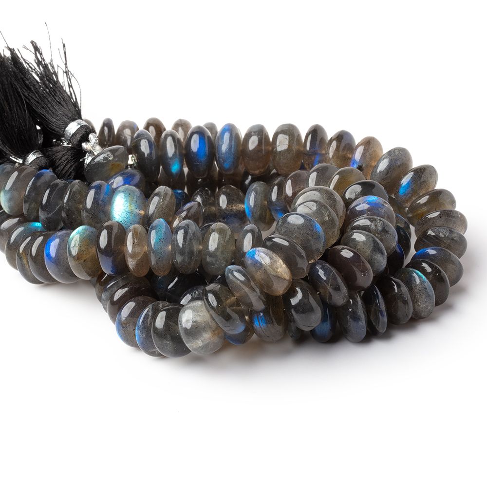 11-12mm Labradorite Plain Rondelle Beads 8 inch 30 pieces AA