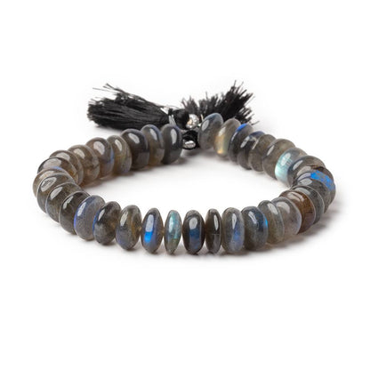 11-12mm Labradorite Plain Rondelle Beads 8 inch 30 pieces AA