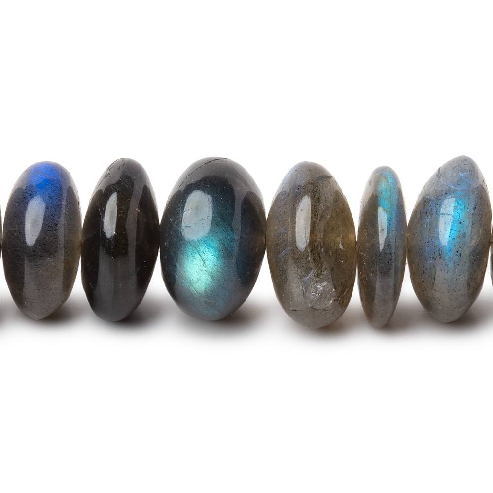 11-12mm Labradorite Plain Rondelle Beads 8 inch 32 pieces AA