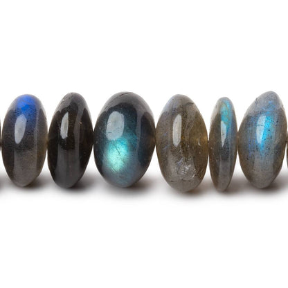 11-12mm Labradorite Plain Rondelle Beads 8 inch 32 pieces AA
