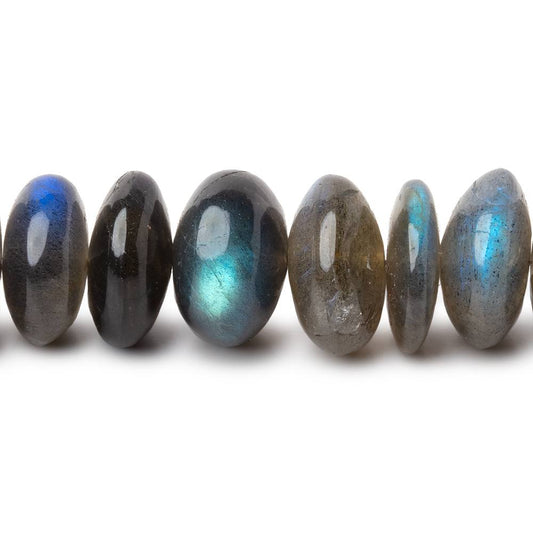 11-12mm Labradorite Plain Rondelle Beads 8 inch 32 pieces AA