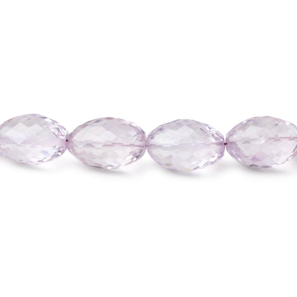 11-12mm Pink Amethyst Faceted Olive Beads 16 inch 35 pieces AA