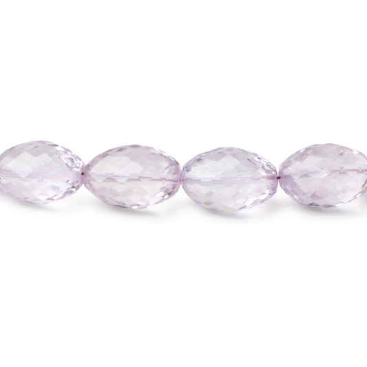 11-12mm Pink Amethyst Faceted Olive Beads 16 inch 35 pieces AA