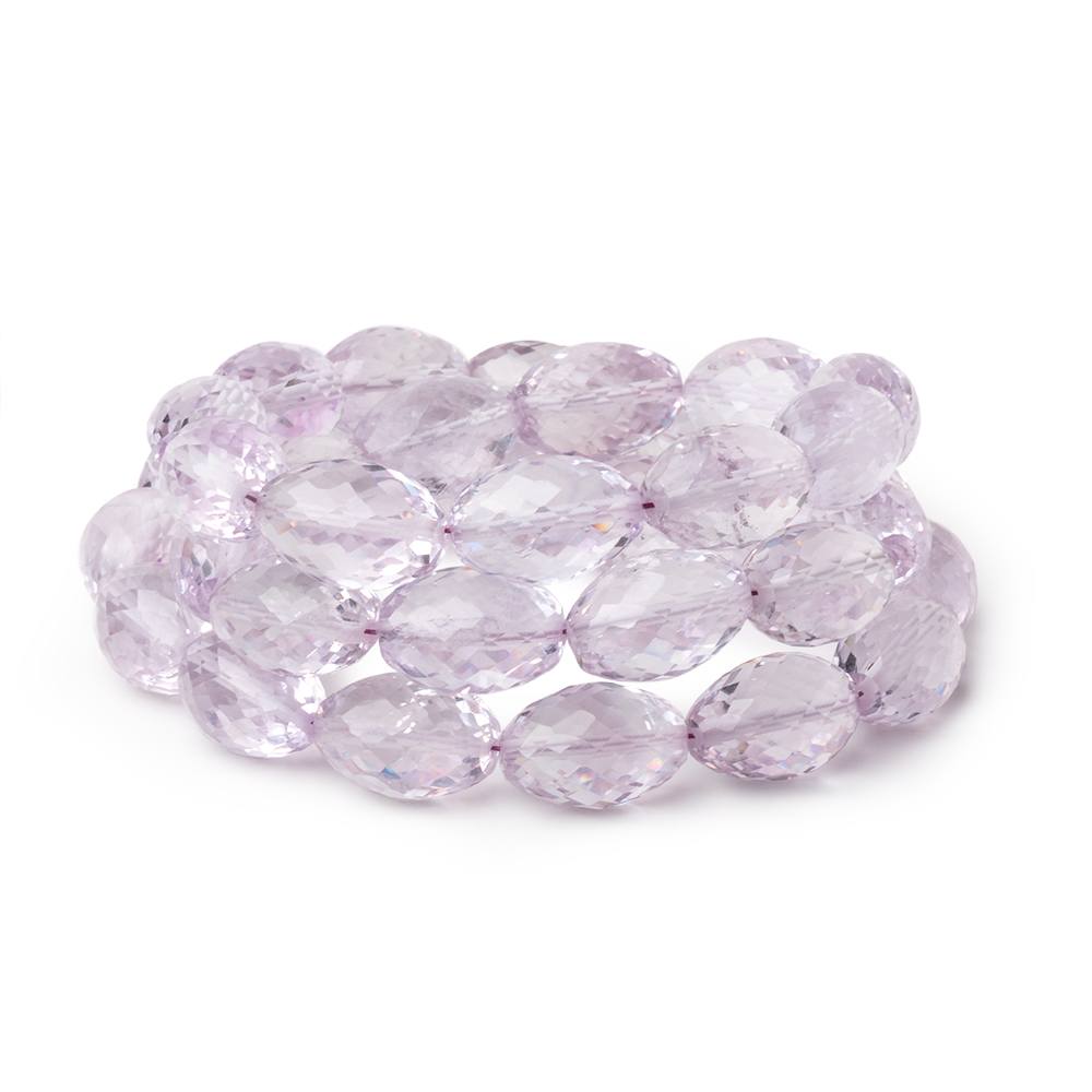 11-12mm Pink Amethyst Faceted Olive Beads 16 inch 35 pieces AA