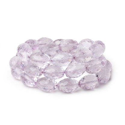 11-12mm Pink Amethyst Faceted Olive Beads 16 inch 35 pieces AA