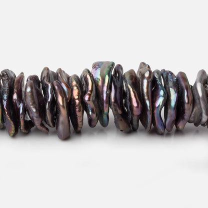 11-13.5mm diameter Peacock center drilled Keshi Freshwater Pearls 16 inch 95 pieces A