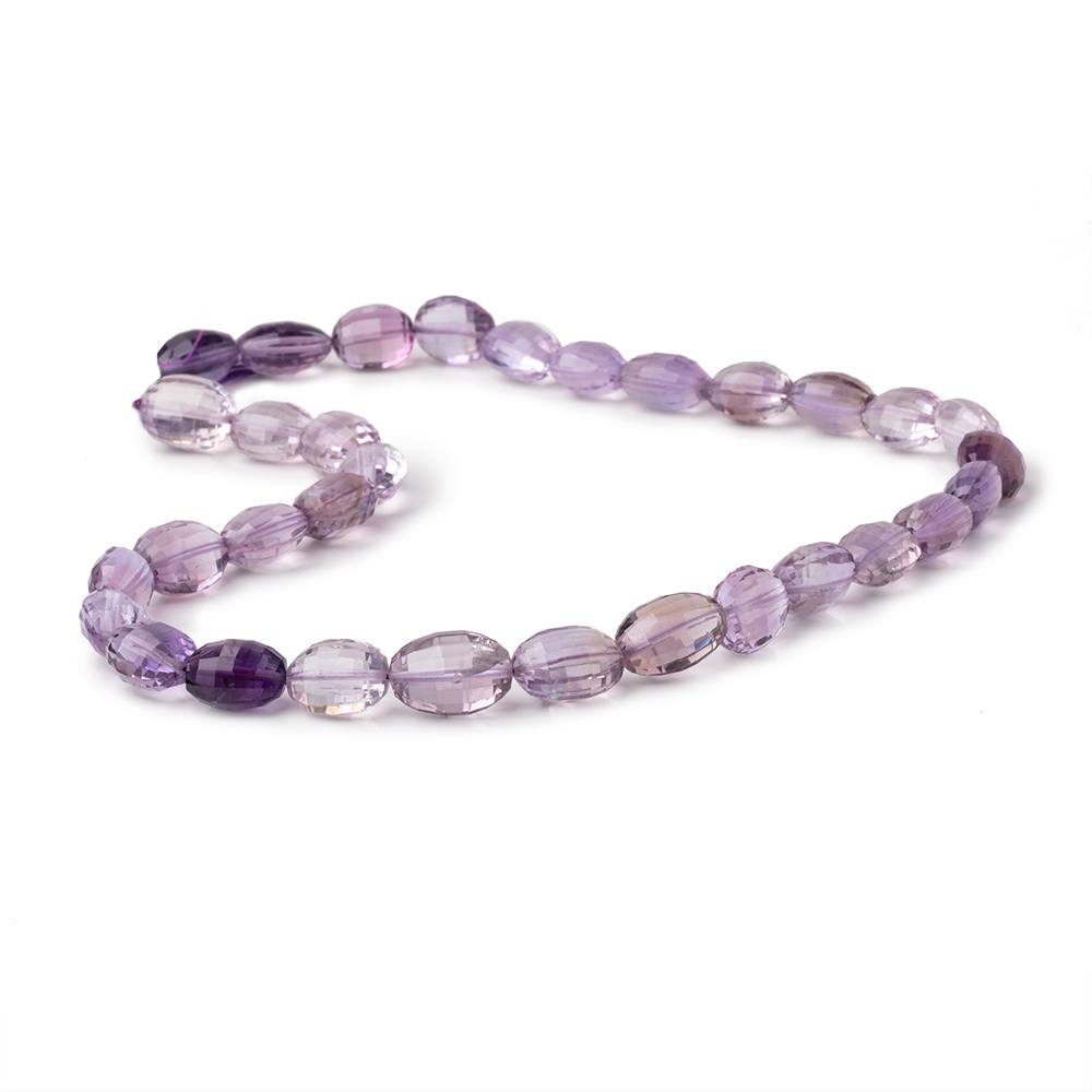 11-13mm Amethyst Straight Drill Faceted Oval Beads 15 inch 32 pieces